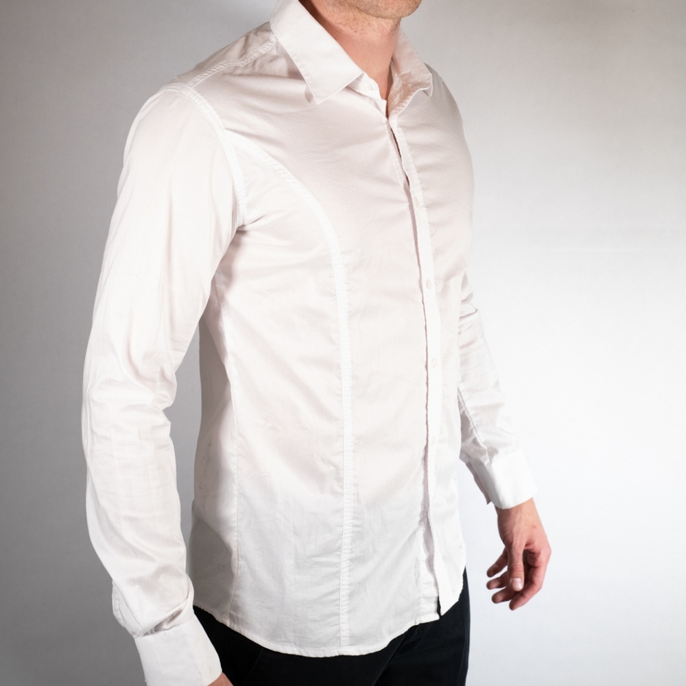 H2H White Dress Shirt Slim Fit